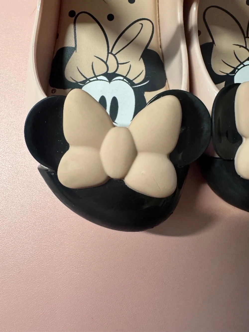 Mini Melissa x Disney Minnie Mouse Bow Flats Toddler Size 9